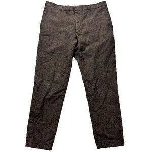 Polo Ralph Lauren Dress Pant Mens 36x30 100% Merino Wool Gray Made in Italy